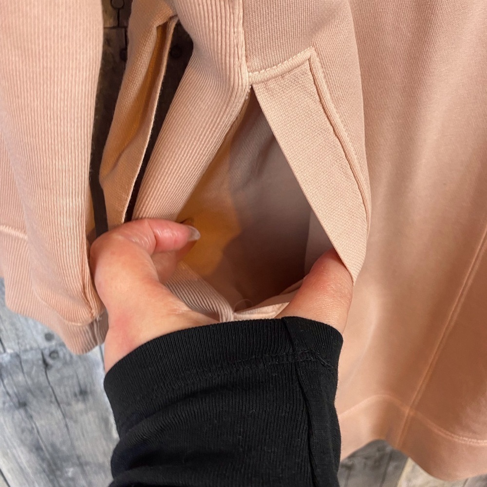 REISS Lila Twin Pocket Jersey Dress in Peach Size Extra Small. - Picture 5 of 13